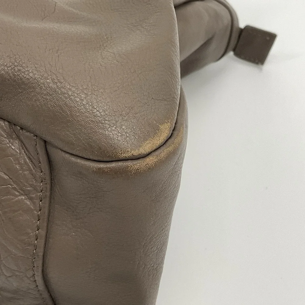Tory Burch Leather Satchel Brown Gold Lock Large Quiet Luxury Minimalist Modern